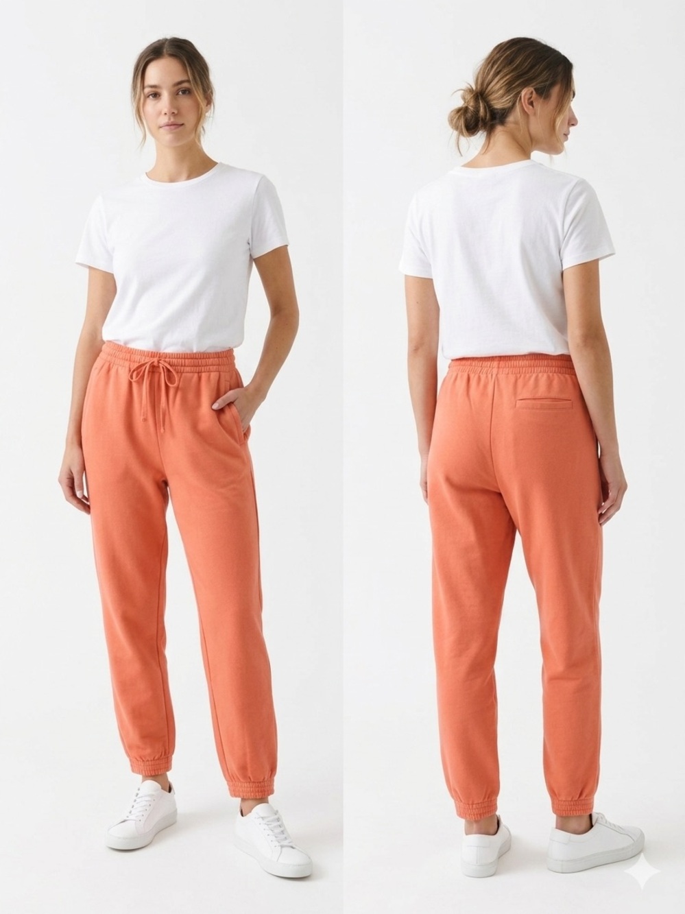 NWT Easel Coral Joggers size Small Loungewear Cotton Blend